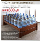 天然木すのこベッド 6段階高さ調節 ベッドフレームのみ マットレス無し ダブル