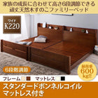 すのこファミリーベッド スタンダードボンネルコイル ワイドK220
