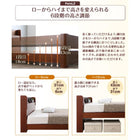 すのこファミリーベッド 国産カバーポケットコイル ワイドK240(SD×2)