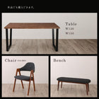 ダイニングテーブル 幅150 ダイニングセット古木風×スチール脚