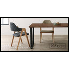 ダイニングチェア 2脚組 ダイニングセット古木風×スチール脚 NA