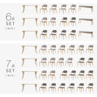 ダイニング 6点セット(テーブル+チェア4+ベンチ1) W170 北欧 天然木