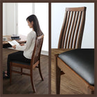 ダイニングチェア 2脚組 ダイニングセット 天然木ウォールナット材 ハイバック