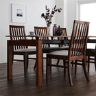 ダイニングベンチ 単品 2人掛け 天然木ウォールナット材 ハイバック