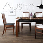 ダイニングセット 天然木ウォールナット材 ハイバック ダイニング6点セット(テーブル+チェア4脚+ベンチ1脚) 幅140-240