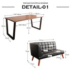 ダイニングテーブル 単品 W120 古木風 ヴィンテージ カフェスタイル