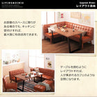 リビングダイニング 3点セット(テーブル+2Pソファ1脚+アームソファ1脚) 右アーム W150 古木風 ヴィンテージ