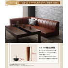 ダイニング 5点セット(テーブル+2人掛けソファ1+1人掛けソファ2+コーナーソファ1) W120 こたつもソファも高さ調節