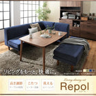 こたつ ダイニング 5点セット(テーブル+2人掛けソファ1+1Pソファ1+コーナーソファ1+ベンチ1) W105 こたつもソファも高さ調節