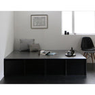 ベッド 収納付きベッド 大容量 シングル 薄型スタンダードポケットコイル 引き出しなし