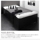 ベッド 収納付きベッド 大容量 シングル 薄型スタンダードポケットコイル 引き出しなし