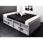 ベッド 収納付きベッド 大容量 セミダブル 薄型プレミアムボンネルコイル 引出し4杯