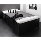 ベッド 収納付きベッド 大容量 シングル 薄型プレミアムポケットコイル 引き出しなし