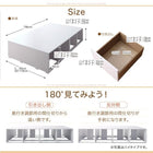 布団ベッド 収納 大容量 セミダブル 薄型プレミアムポケットコイル 引き出しなし ハイタイプ