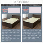 跳ね上げ畳ベッド 中国産畳 セミダブル 深さグランド収納 日本製 ガス圧式