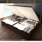 跳ね上げ畳ベッド 国産畳 セミダブル 深さラージ収納 日本製 ガス圧式