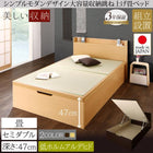 跳ね上げ畳ベッド 中国産畳 セミダブル 深さグランド組立設置付 日本製 ガス圧式