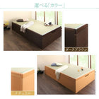 ガス圧式跳ね上げ畳ベッド 中国産畳 セミダブル 深さラージ日本製