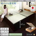 ガス圧式跳ね上げ畳ベッド 国産畳 セミダブル 深さグランド日本製