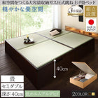 ガス圧式跳ね上げ畳ベッド 中国産畳 セミダブル 深さラージ組立設置付 日本製