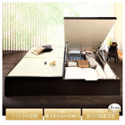 ガス圧式跳ね上げ畳ベッド 中国産畳 セミダブル 深さグランド組立設置付 日本製