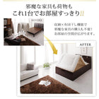 大容量収納ベッド セミダブル 深さレギュラー 組立設置付 国産 跳ね上げ式