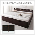 大容量収納ベッド セミダブル 深さレギュラー 組立設置付 国産 跳ね上げ式