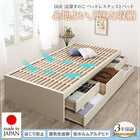 チェストベッド シングル 国産 清潔すのこ ヘッドレス ベッドフレームのみ