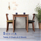 ダイニング 4点セット(テーブル+チェア2脚+ベンチ1脚) ブラウン W115 カフェ ヴィンテージ