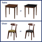 ダイニング 2点セット(テーブル+チェア1脚) ブラック×ブラウン W68 カフェ ヴィンテージ