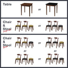 ダイニング 3点セット(テーブル+チェア2脚) ブラック×ブラウン W68 カフェ ヴィンテージ