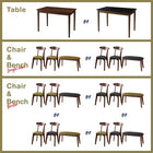 ダイニング 5点セット(テーブル+チェア4脚) ブラック×ブラウン W115 カフェ ヴィンテージ