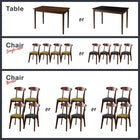 ダイニング 5点セット(テーブル+チェア4脚) ブラック×ブラウン W115 カフェ ヴィンテージ