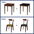 ダイニングテーブル ブラック×ブラウン W68 カフェ ヴィンテージ