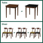 ダイニングテーブル ブラック×ブラウン W68 カフェ ヴィンテージ