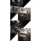 ダイニング コンパクト 4人用 おしゃれ 4点セット(テーブル+チェア2脚+ベンチ1脚) ブラック×ウォールナット W115