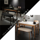 ダイニング 5点セット テーブル+チェア2脚+スツール2脚 ブラック×ウォールナット W115