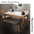 ダイニング 5点セット テーブル+チェア2脚+スツール2脚 ブラック×ウォールナット W115