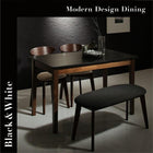 ダイニング 5点セット テーブル+チェア2脚+スツール2脚 ブラック×ウォールナット W115