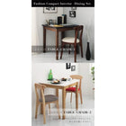 ダイニング コンパクト おしゃれ 2点セット(テーブル+チェア1脚) ホワイト×ナチュラル W68