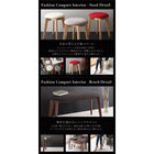 ダイニング コンパクト おしゃれ 3点セット(テーブル+チェア2脚) ホワイト×ナチュラル W115