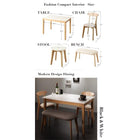 ダイニング コンパクト おしゃれ 5点セット(テーブル+チェア4脚) ホワイト×ナチュラル W115