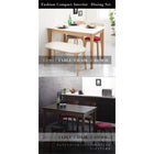 ダイニング コンパクト おしゃれ 5点セット(テーブル+チェア4脚) ホワイト×ナチュラル W115