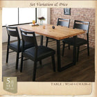 ダイニングチェア 2脚組 ダイニングセット オーク無垢材 ヴィンテージ