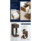 ナイトテーブル コンセント 引き出し 収納付き W20