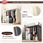 ロフトベッド シングル 高さが選べるロフトベッド ベッドフレームのみ カーテン ハンガーポール付タイプ ミドル