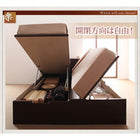 収納ベッド ガス圧式跳ね上げ 薄型抗菌国産ポケットコイル 縦開き セミダブル 深さレギュラー