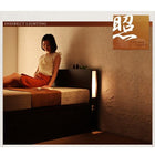 収納ベッド ガス圧式跳ね上げ 薄型プレミアムポケットコイル 横開き セミダブル 深さラージ