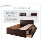 お客様組立 チェストベッド 薄型抗菌国産ポケットコイルマットレス セミダブル