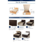 収納ベッド シングル 跳ね上げ 深型 日本製 薄型スタンダードボンネルコイルマットレス付 深さグランド